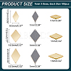   300Pcs 3 Styles Rhombus Acrylic Mirror Sew on Rhinestone FIND-PH0020-08C-4