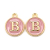 Golden Plated Alloy Enamel Charms X-ENAM-S118-07B-1