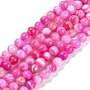 Natural Striped Agate/Banded Agate Beads Strands G-H037-A02-02-2