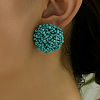 Plastic Bead Cluster Stud Earrings GI1626-2-2