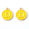 Golden Plated Alloy Enamel Charms X-ENAM-S118-09D-2
