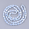 Electroplate Opaque Solid Color Glass Beads Strands EGLA-T020-02C-2