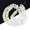 Baking Paint Electroplate Transparent Glass Beads Strands EGLA-N020-04I-2