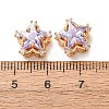 Brass Micro Pave Lilac Cubic Zirconia Beads CU-CBAEC99-34G-02-3