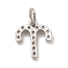Brass Micro Pave Cubic Zirconia Charms KK-E077-02P-08-2