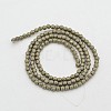 Round Non-magnetic Synthetic Hematite Beads Strands G-D617-6mm-29-2