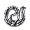 Electroplated Natural Lava Rock Beads Strands G-A256-E01-01G-3