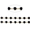 Handmade Alloy Enamel Flat Round Link Chains ENAM-F138-03D-RS-2