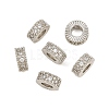 Brass Micro Pave Clear Cubic Zirconia European Beads CU-CBA6A75-13P-1