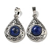 Natural Dyed Lapis Lazuli Pendants G-Q158-05P-13-1