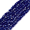 Electroplate Glass Beads Strands EGLA-A044-P1mm-A07-1