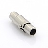 Tarnish Resistant 304 Stainless Steel Smooth Surface Locking Tube Magnetic Clasps STAS-O042-22-3