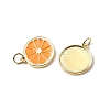 Brass Enamel Pendants KK-H072-14G-03-2