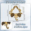 2Pcs 2 Colors Alloy Crystal Ball Holder AJEW-GA0009-66-2