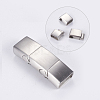 Tarnish Resistant 304 Stainless Steel Magnetic Clasps with Glue-in Ends STAS-G163-70P-1