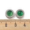 Hollow Brass Micro Pave Clear Cubic Zirconia Beads KK-G490-07P-3