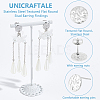 Unicraftale 60Pcs 201 Stainless Steel Textured Flat Round Stud Earring Findings STAS-UN0052-81-5