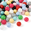 100Pcs 10 Colors Food Grade Eco-Friendly Silicone Focal Beads SIL-BY0001-02-3