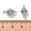 Brass Micro Pave Clear Cubic Zirconia Bicone Connector Charms ZIRC-P112-04P-3