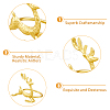 12pcs 2 Colors Alloy & Iron Napkin Rings AJEW-HY0001-11-3