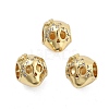 Brass Micro Pave Cubic Zirconia Europe Beads KK-Q006-48G-1