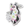 Halloween Theme Ghost Opaque Acrylic Pendants SACR-Z005-06C-1