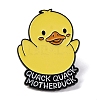 Cartoon Duck Quack Quack Mother Duck Enamel Pins JEWB-F033-01C-1