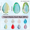 160Pcs 8 Colors Transparent Glass Beads GGLA-SC0001-18-2