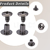 100Pairs 5 Colors Alloy Rivet Screw FIND-GF0009-53-5