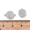 Rack Plating Brass Micro Pave Clear Cubic Zirconia Connector Charms KK-Z036-07P-3