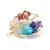 Gemstone Copper Wire Wrapped Chips Pendants PALLOY-JF01406-4