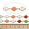 304 Stainless Steel Enamel Cake Link Chains CHS-F023-01B-G-2