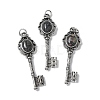 Key Brass Natural Dragon Blood Big Pendants KK-D361-01AS-34-1