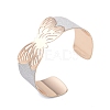 Butterfly Alloy Open Cuff Bangles for Women BJEW-L686-01B-1