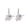 Brass Micro Pave Cubic Zirconia Pendants X-KK-Q073-09P-1