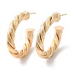 Brass Twist Rope Stud Earrings Findings EJEW-Q765-01G-1
