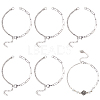16Pcs Brass Curb & Paperclip Chains Bracelet Making MAK-SC0001-39-1