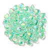 UV Plating Rainbow Iridescent Acrylic Beads OACR-F004-05B-3