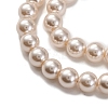 Baking Paint Pearlized Glass Pearl Round Bead Strands PEAR-H019-02A-02-4