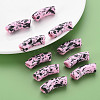 Opaque Spray Painted Acrylic Beads MACR-S372-001F-B03-6