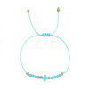 Bohemian Style Glass Braided Beads Bracelets EW0556-3-1