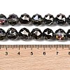 Transparent Electroplate Glass Beads Strands EGLA-N002-34C-B18-3
