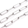 Non-Tarnish 3.28 Feet 304 Stainless Steel Paperclip Chains X-CHS-L022-02P-2