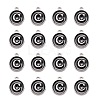 Platinum Plated Alloy Charms ENAM-S118-02C-P-2