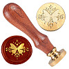 Brass Sealing Wax Stamp Head AJEW-WH0208-899-1