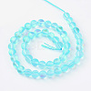 Synthetic Moonstone Beads Strands G-R375-6mm-A04-2