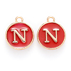 Golden Plated Alloy Enamel Charms ENAM-S118-03N-1