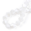Opaque Solid Color Electroplate Glass Beads Strands EGLA-A039-P6mm-A15-4