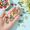 120Pcs Acrylic Beads with Plastic Imitation Pearl Beads Pendants FIND-SC0019-78-4