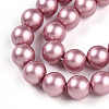 Baking Painted Pearlized Glass Pearl Bead Strands HY-N002-8mm-C01-4